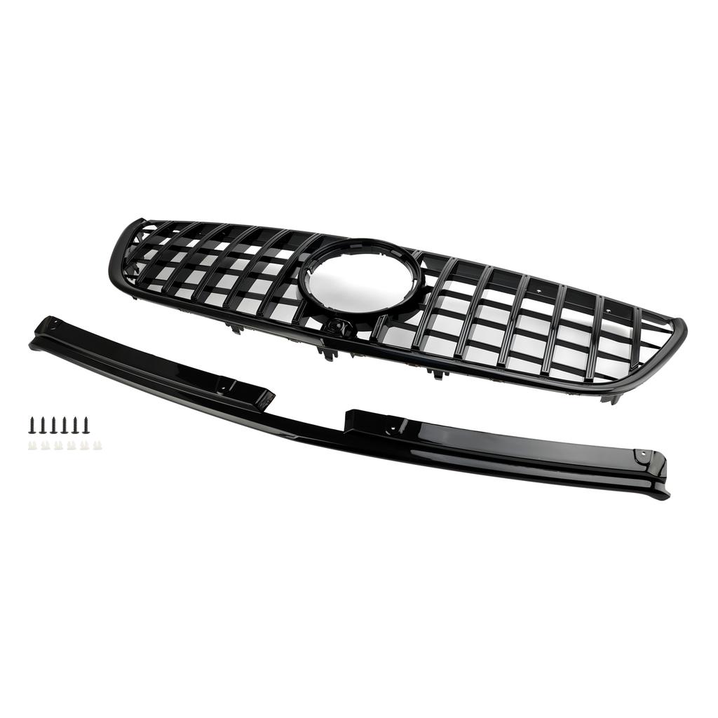 Gloss Black Front Bumper Grill Grille Fit Mercedes Vito W447 2015-19 GT Stlye
