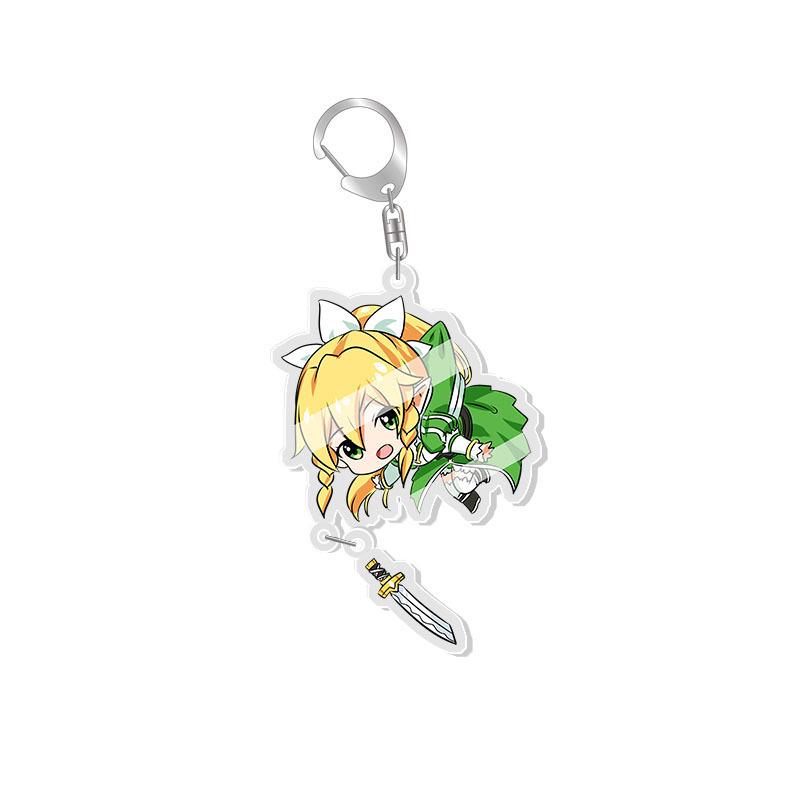 Sword Art Online Acrylic Keychain: Asuna, Sinon, Kirito Anime Charm