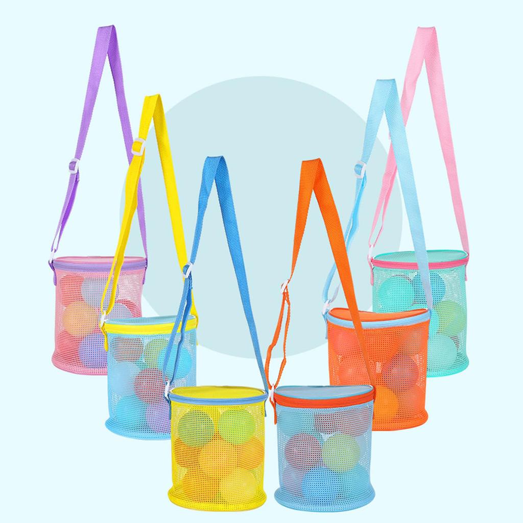 Beach Toy Mesh Bag, Beach Tote, Storage Pouch, Shoulder Bag, Kids' Beach Bag, Vacation Mesh Tote