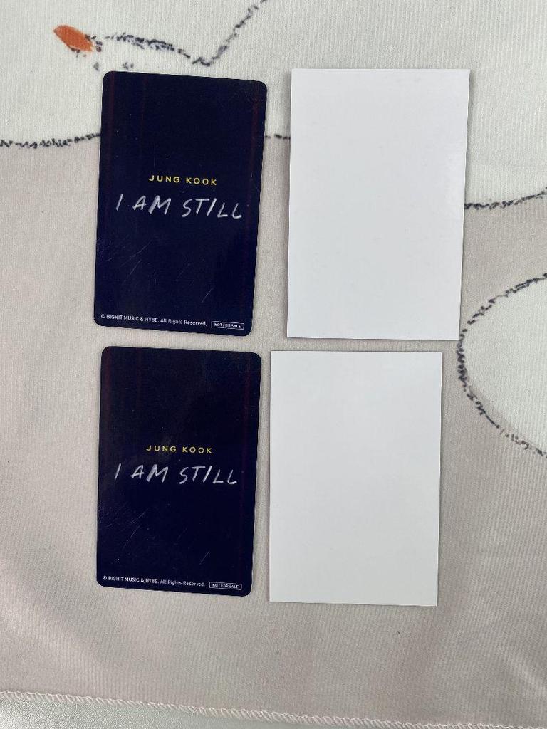 [USED] BTS Jungkook I AM STILL 4th Movie Limited Edition Trading Cards 2 Pieces