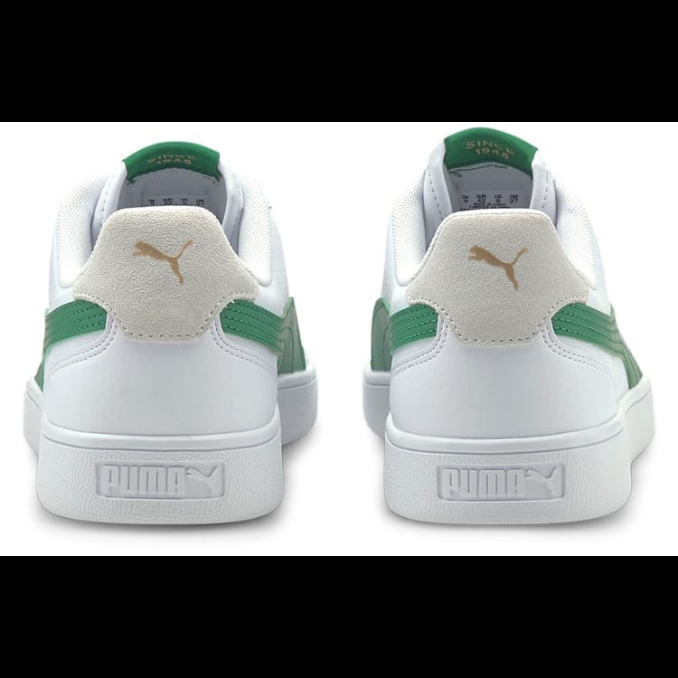 Puma Unisex Shuffle Low Top Sneakers White Green 309668-13
