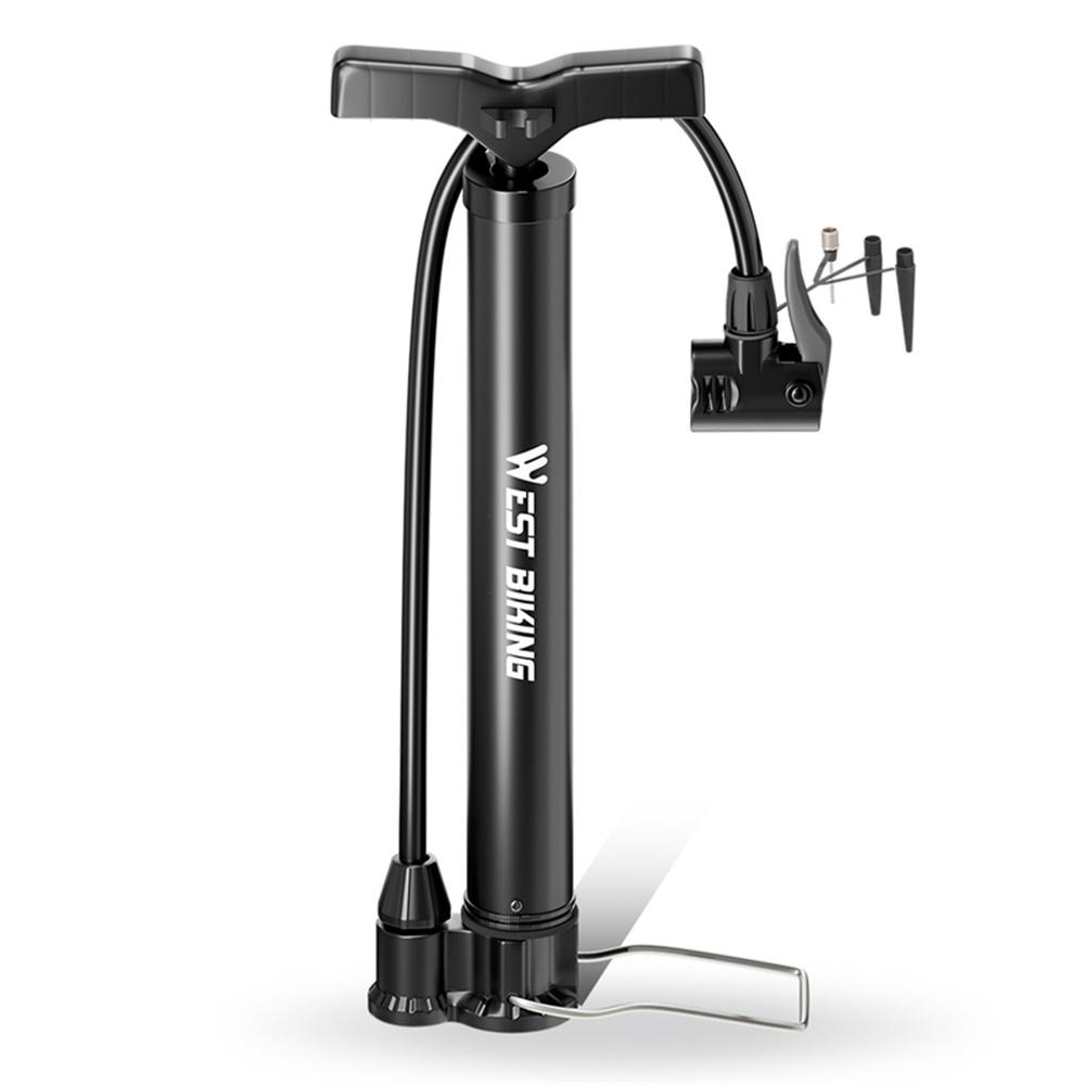 

WEST BIKING YP0711041 Classic Version Bike Pump 120 PSI High Pressure Portable Inflator for Bicycle Electric Vehicle Basketball