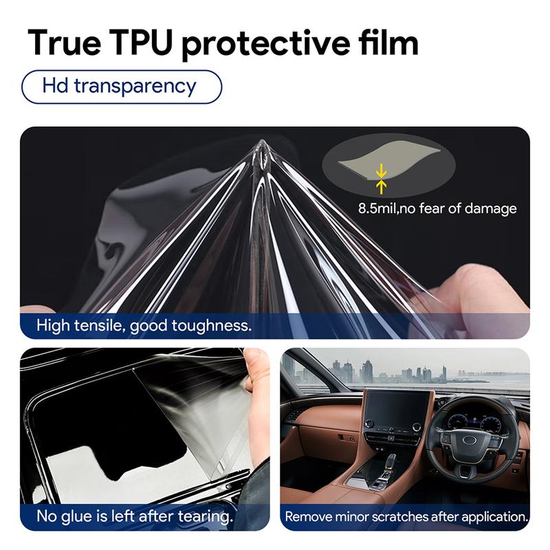 Tpu Interior Film for Toyota Alphard Vellfire 2024 Car Stickers Center Console Screen Dashboard Gear Door Windows Panel Decal