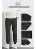 Men's Windproof Winter Sweatpants - Large Size, Cotton, Velvet, Lambskin, Three-Layer Composite, Warm, Casual, Loose Fit