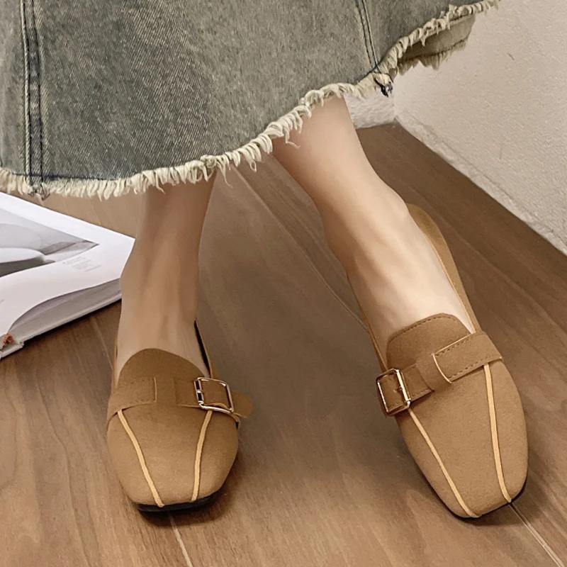 Ballerinas mit eckiger Spitze Damen Loafer Schuhe Flach Weich Lässige Bootsschuhe Sommer Walking Neue Sandalen Kleid Bequem Mujer Zapatos