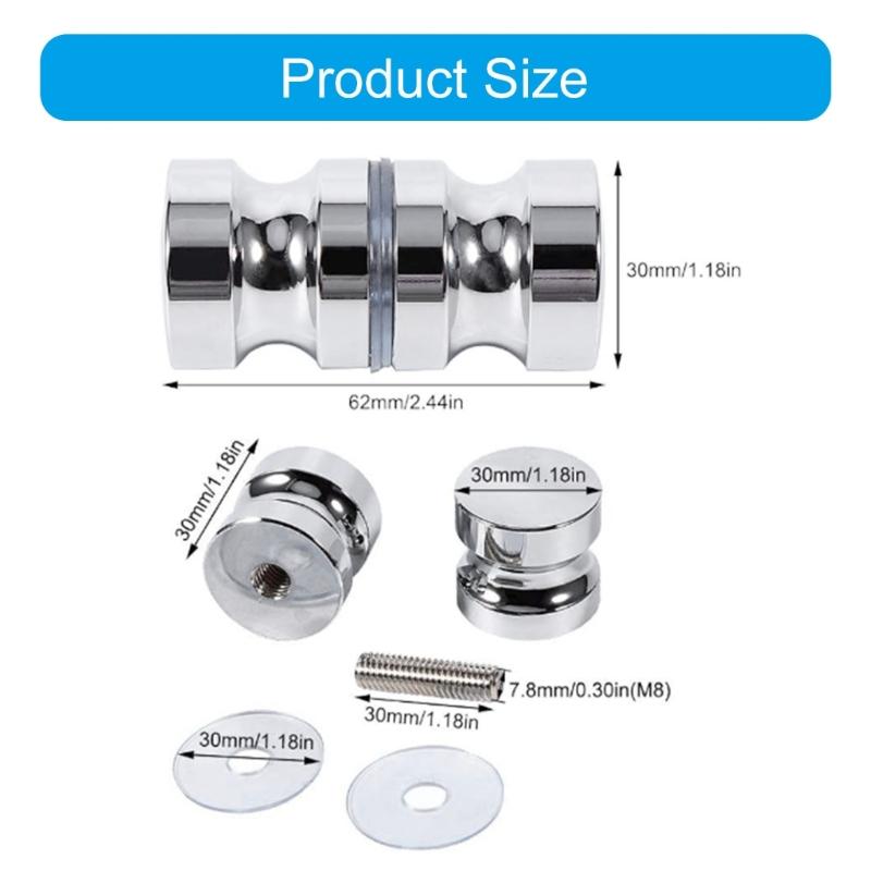 Aluminium Knob with Ergonomic Grip & Easy Installation Contemporary Door Knob Upgrades for Glass Shower Enclosures