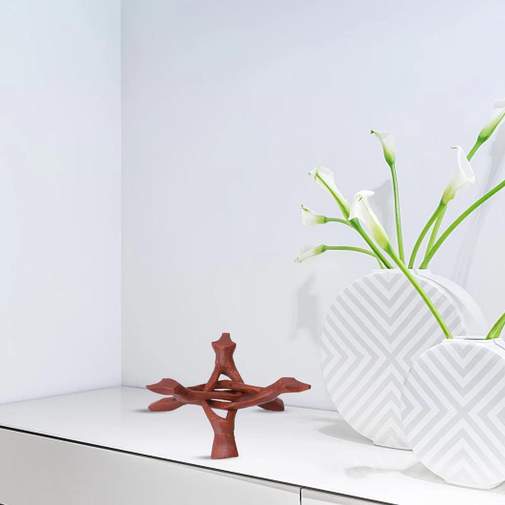 Multipurpose Display Stand Safe Incense Holder Desktop Decorative Prop Wooden Tripod  Living Room