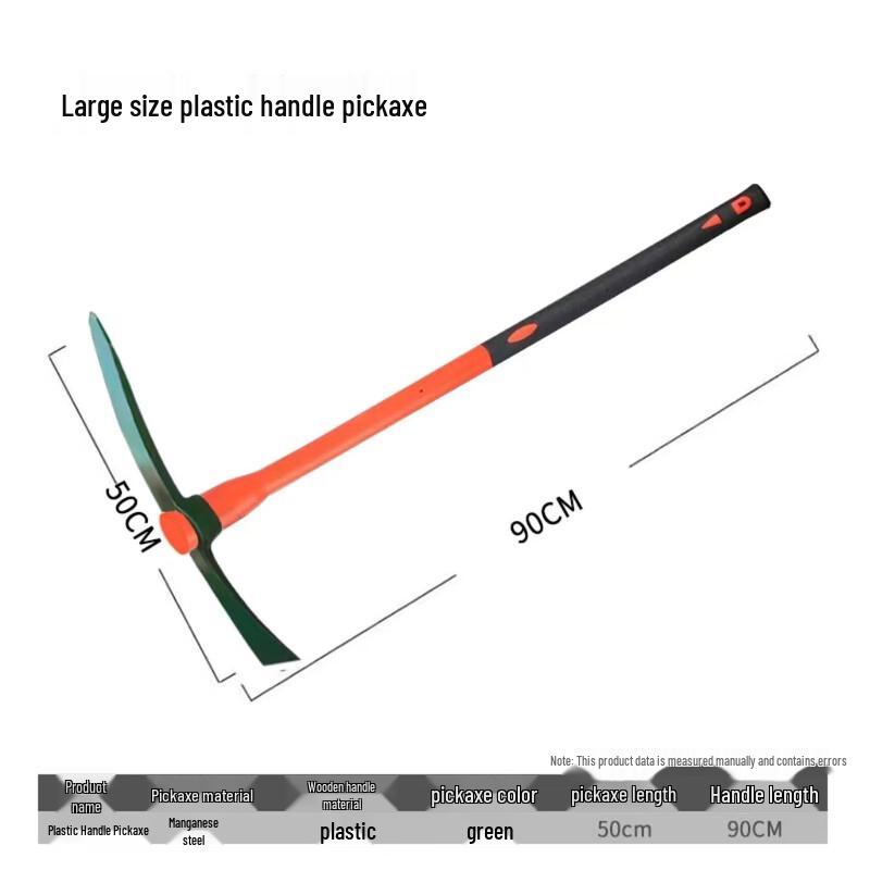 Heavy-Duty Dual-Head Steel Pickaxe