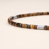 Tiger Eye Hematite Stainless Steel Toggle Necklace for Men [COAI]