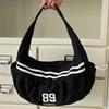 Oxford Cloth Nylon Shoulder Bag Korean Style Half Moon Bags Portable Sports Handbag  Travel