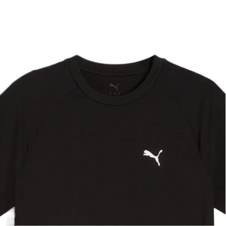 Puma Evo Brand Logo Fashionable Versatile Skin-Friendly Short Sleeve T-Shirt Men Tops Black 687588-01