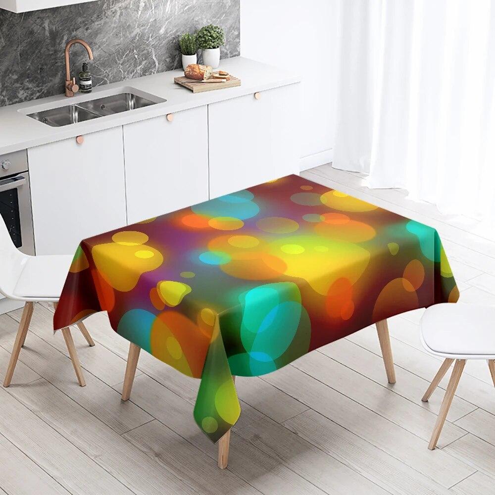 Abstrakte geometrische Tischdecke in Schwarz und Weiß, personalisiert bedruckt, Restauranttischdekoration, Ornament