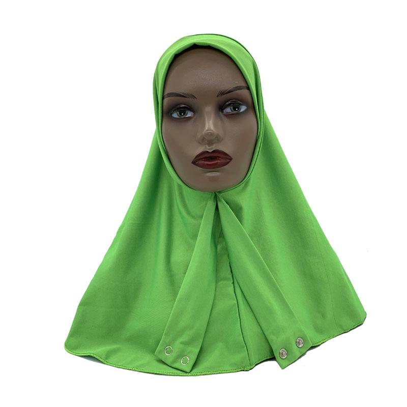 Snap Fastener Neck Head Full Cover Instand Hijab for Muslim Women