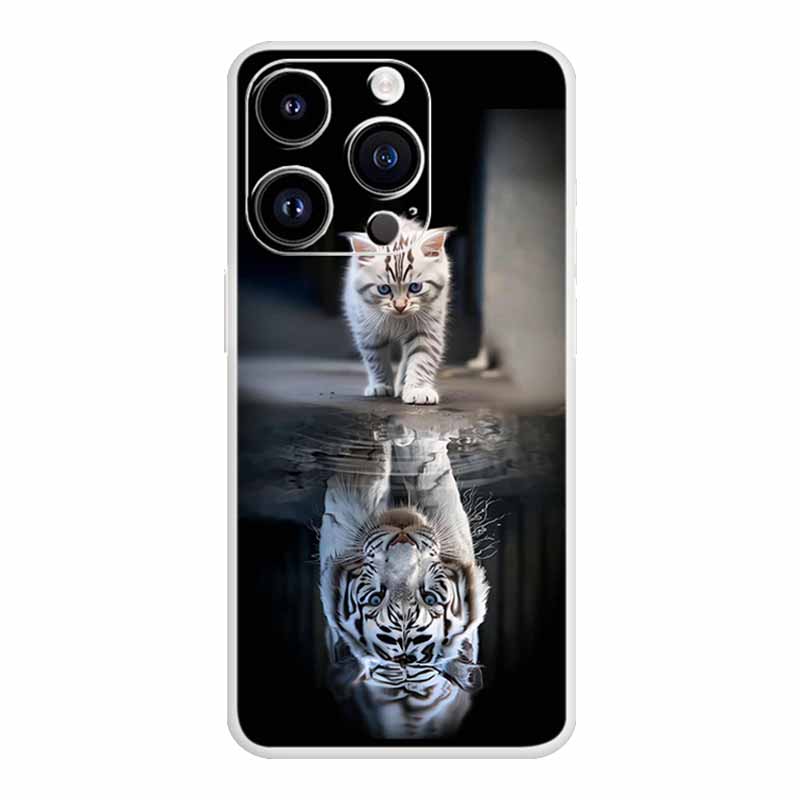 Für iPhone 16 Pro Max Hülle Luxus Silikon TPU Weiche Abdeckung Handyhülle iPhone16 plus 16e Stoßfester Bumper Funda Tiere Hülle