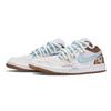 Jordan Air Jordan 1 Vintage Basketball Shoes Unisex Low Top White/Blue/Brown DC0774-202(Team864-)