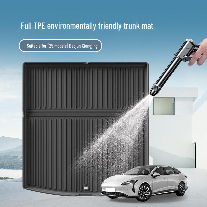 Eco-friendly TPE Trunk Mat for 25 Baojun Xiangjing Cars - Anti-dirty Tail Box Mat