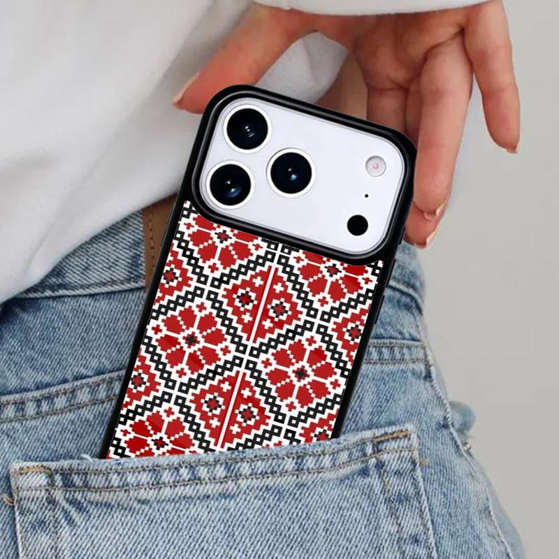 U-krainian Embroidery Pattern Phone Case for iPhone 17ProMax 12 13 14 15 16e 17 Pro Max Plus Air Cover
