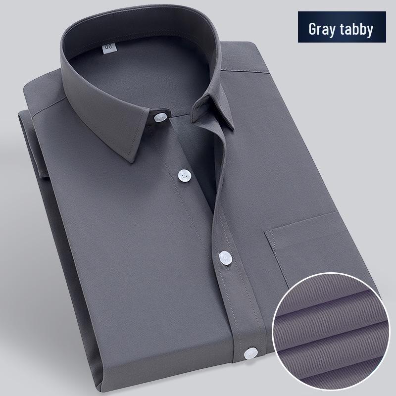 Men's Korean Style Long/Short Sleeve White Shirt - Casual & Formal Wear for Spring & Summer