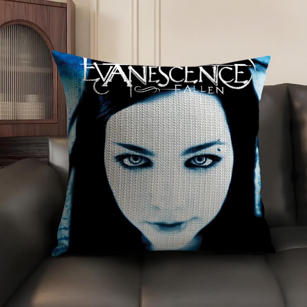 Hot Rock E-Evanescence Pillow Case Natural Linen Organic Fabric Double-Sided Printing Sofa Home Decor Gift Cushion Cover