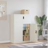 VidaXL White Filing Cabinet 90x40x130 Cm Steel 3188311