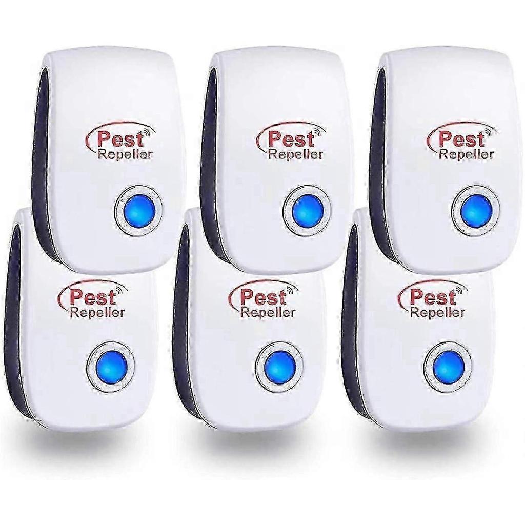 Ultrasonic Pest Repeller 6 Pack Indoor Electronic Mosquito Cockroach Mouse Repellent