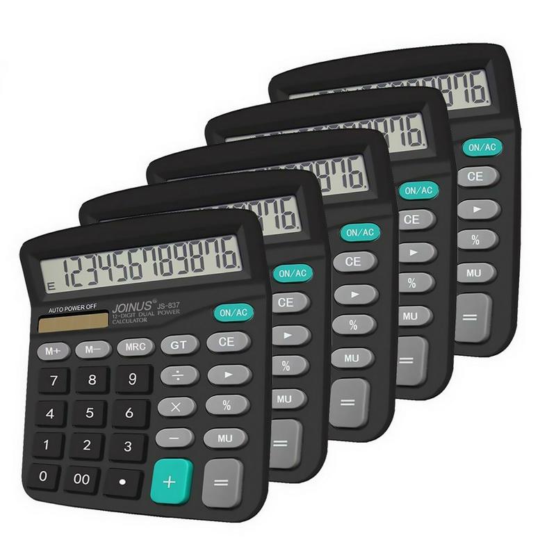 12-Digit Dual Power Handheld Portable Calculators Desktop Standard Function 12-Digit Dual Power Handheld Portable Calculators Desktop Standard Function
