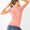 Quick Dry Seamless Sport T Shirt Women Solid Color Short Sleeve Yoga Shirt Running Fitness Gym Shirts Workout Tops