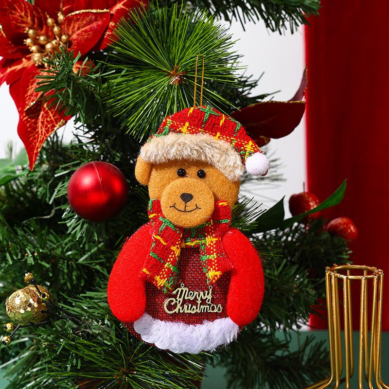 Christmas decoration Santa Claus English sign small pendant Christmas tree decoration pendant cartoon Christmas decoration