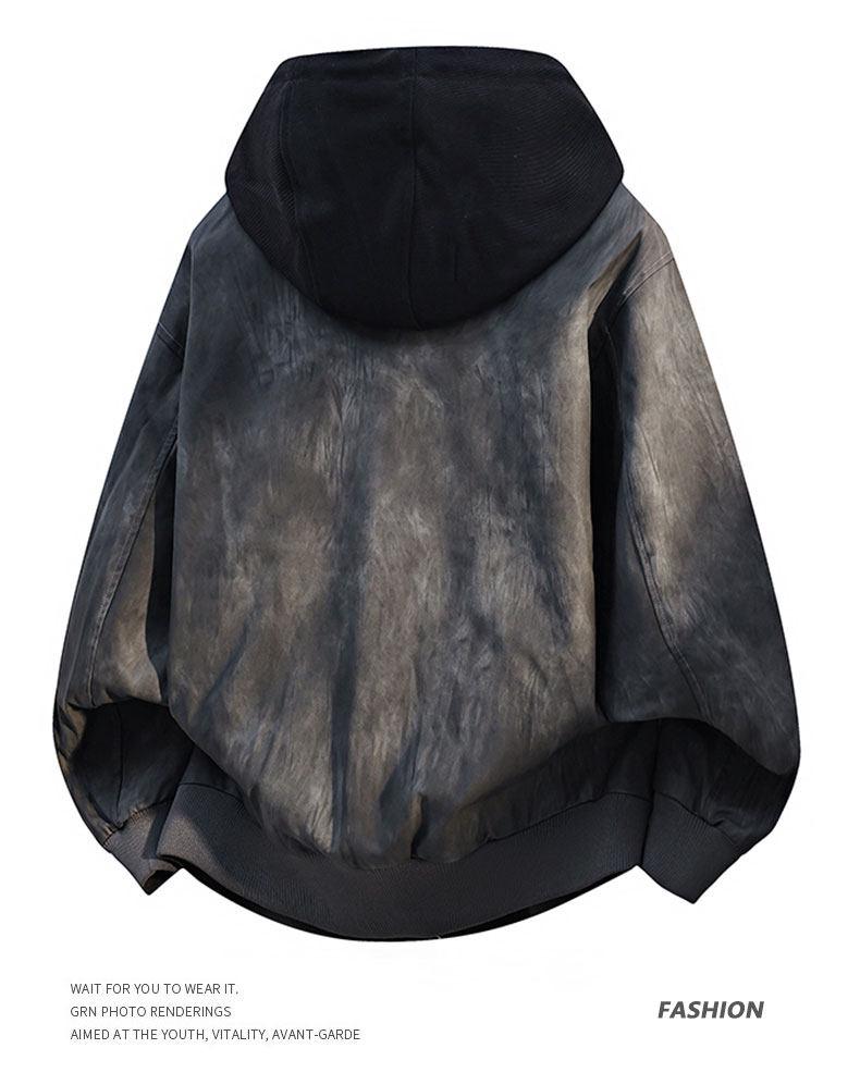 Men's Faux Two-Piece PU Leather Jacket: Windproof, Loose Fit, Youth Style for Autumn/Winter