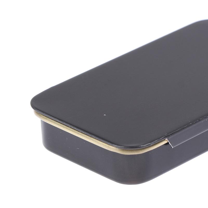 2Pcs Tinplate Small Push-Pull Box Solid Balm Box Metal Packaging Box