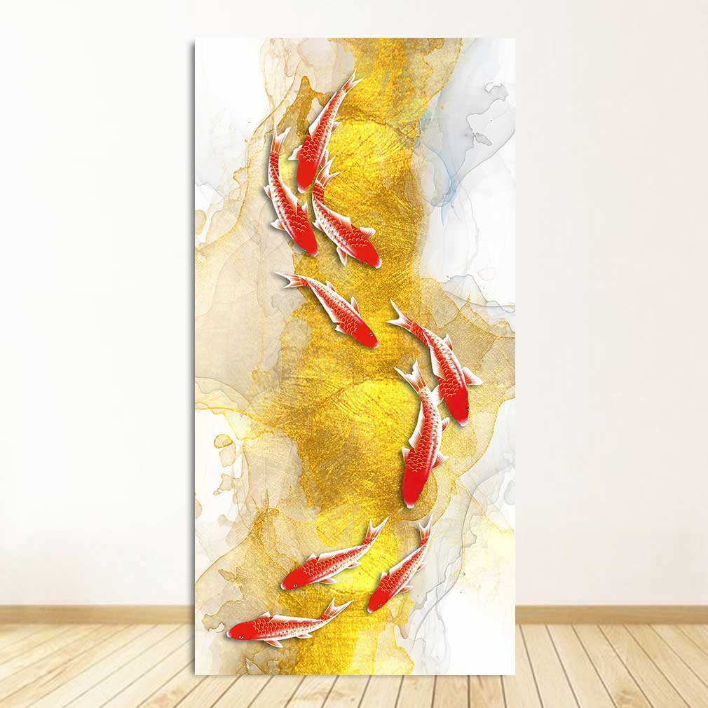 Pond Canvas Painting Modern Posters and Prints Wall Art Picture for Living Room Home Decor Cuadros Koi Fish Feng Shui Carp Lotus