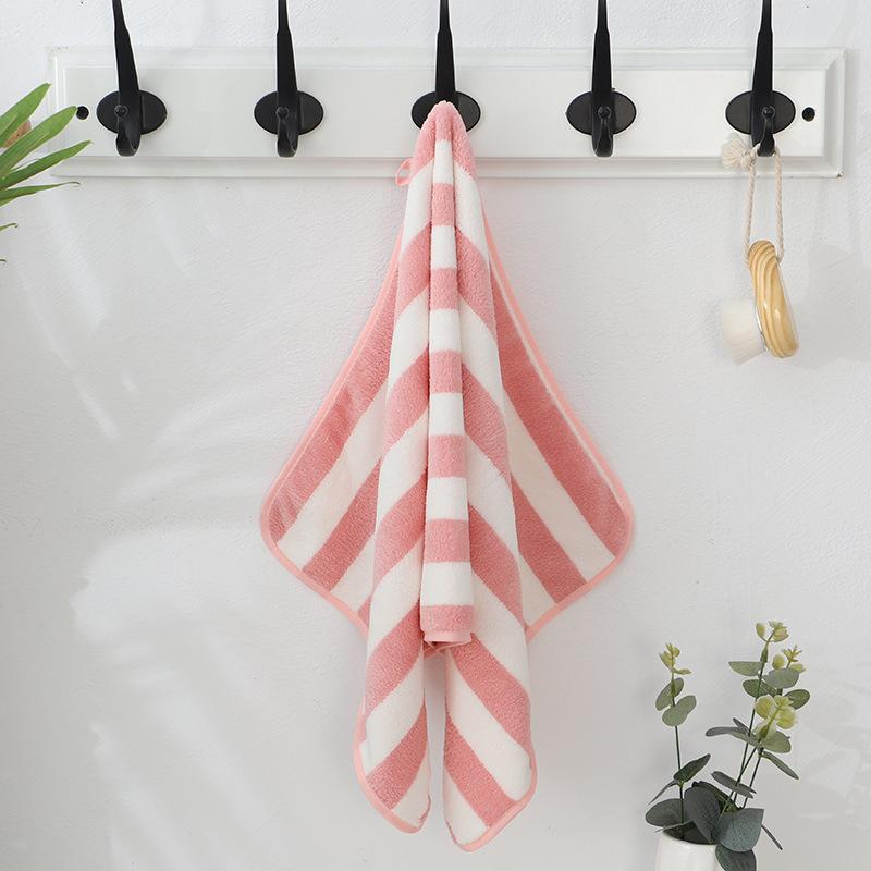 High-Density Warp Knitted Coral Fleece Bath & Face Towel with Logo - Thickened Gift Option