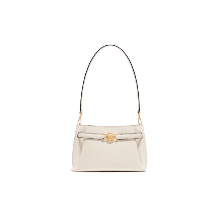 New MICHAEL KORS Leather Shoulder Bag, Baguette Bag, Shoulder Bag Women's Milk White 32F2GAQC1L-289