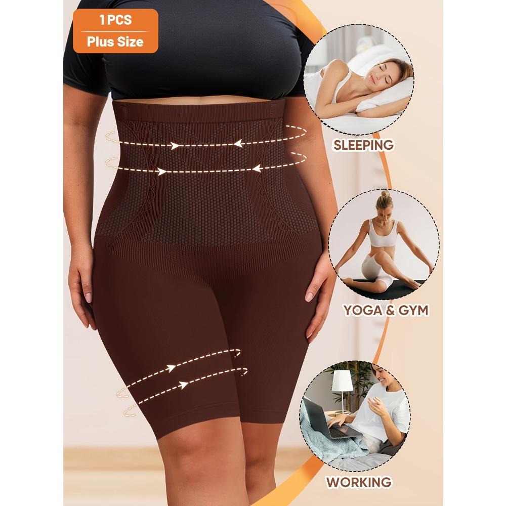 1-Pack Plus Size Panties, High-Waisted Tummy Control, & Butt Lifting, Seamless Women's Underwear, Briefs & Boxer Briefs