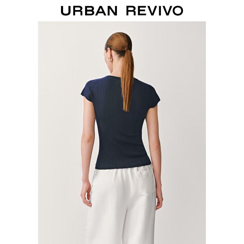 UR 2025 Women's Slim Fit Short Sleeve Knit Top