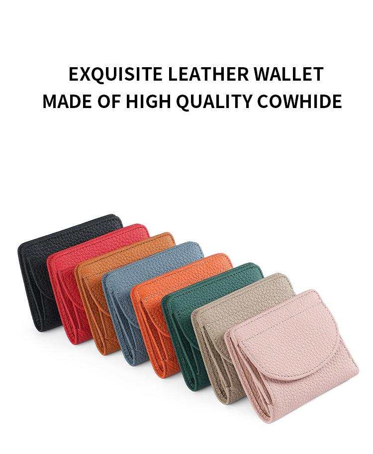 Women's Genuine Leather RFID Anti-Theft Multi-Card Wallet and Small Coin Purse