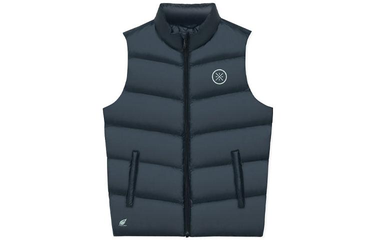 Li Ning Down Vests Men s Black Stand Collar Moderate Other AMRS069-1 XXXL