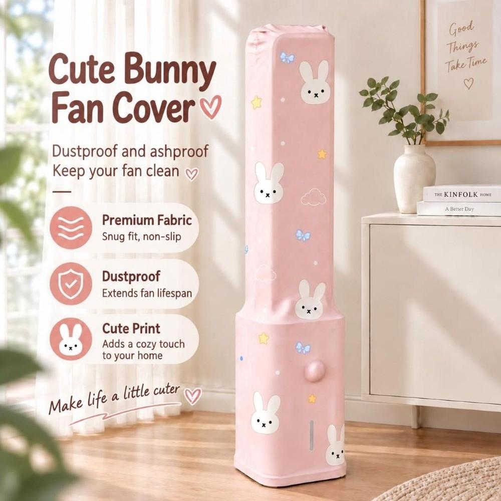 Rabbit Print Standing Fan Dust Cover Elastic Fan Dust-proof Sleeve Standing Fan & Tower Fan