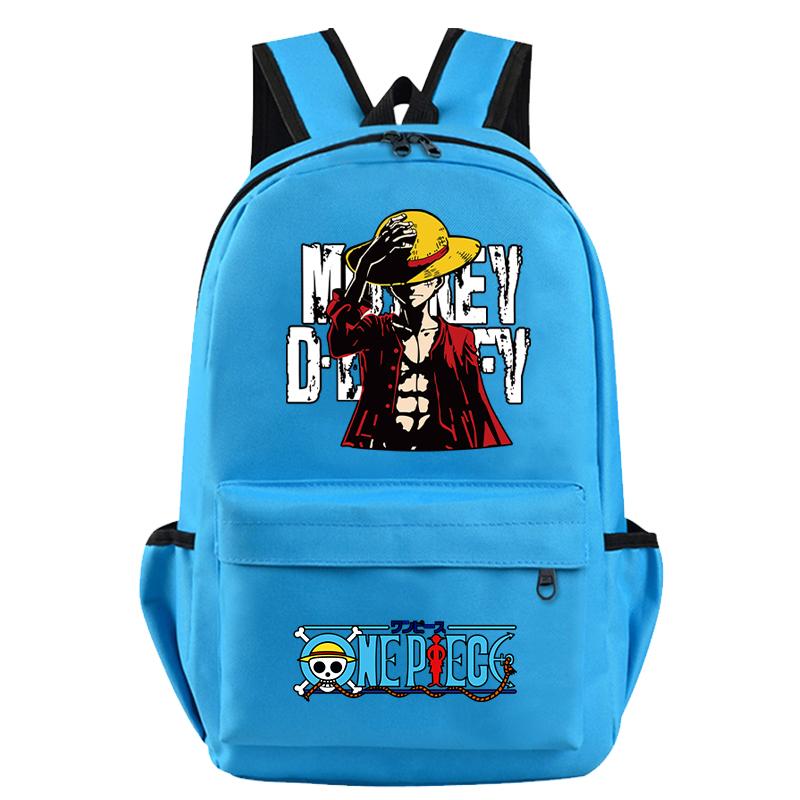 Anime One Piece Bag Large Capacity Sweet Soft Backpack for Boy Girl Children Teenager Back To School Bag Leisure Travel Bag College Canvas Bagpack