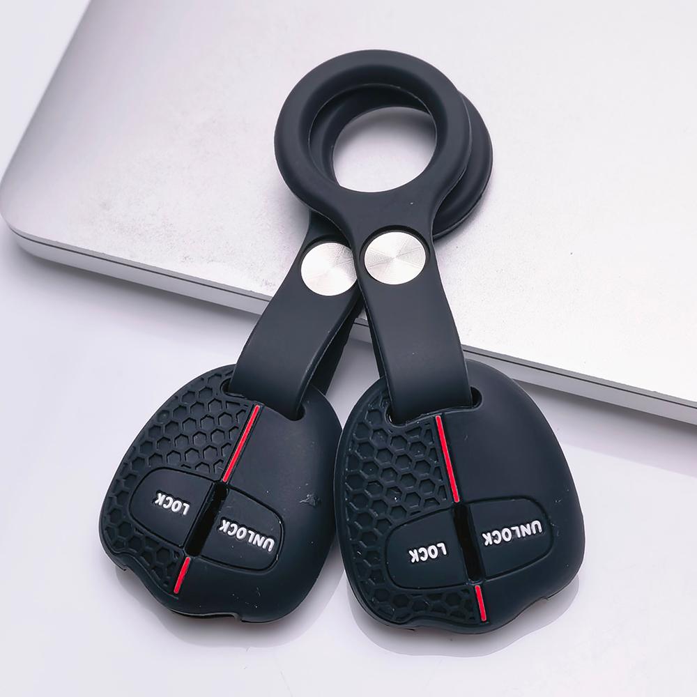 Key Fob Cover for Mitsubishi Pajero Sport Lancer EX Outlander ASX Colt Grandis with Keychain Anti-Scratch Surface Shockproof Structure