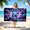 Music DJ Theme Beach Towel Personalized Custom Name & Text Soft Quick Dry Beach Towel for Swimming Travel