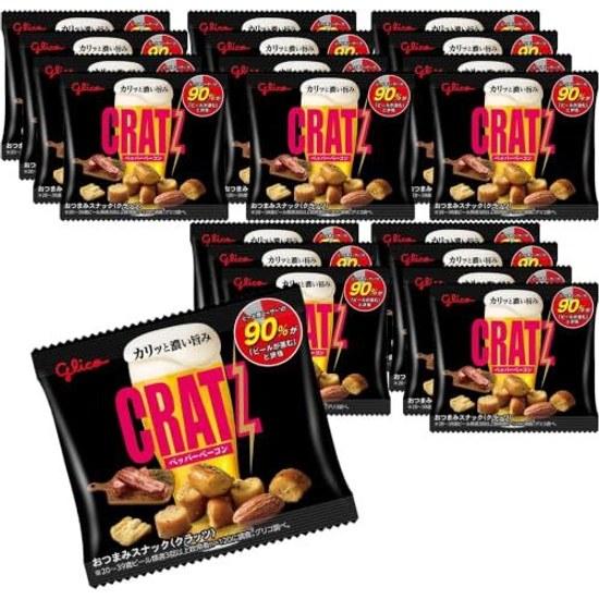 Cratz Pepper Bacon Mini Type 14g20 pieces Ezaki Glico Snack Individually Wrapped Pairs Well Alcohol Beer Highball Chuhai Portion