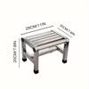 2 Stück Multifunktionaler Edelstahlhocker, Dickes Stabiles Design für Wohnzimmer, Badezimmer, Esszimmer und Outdoor-Camping
