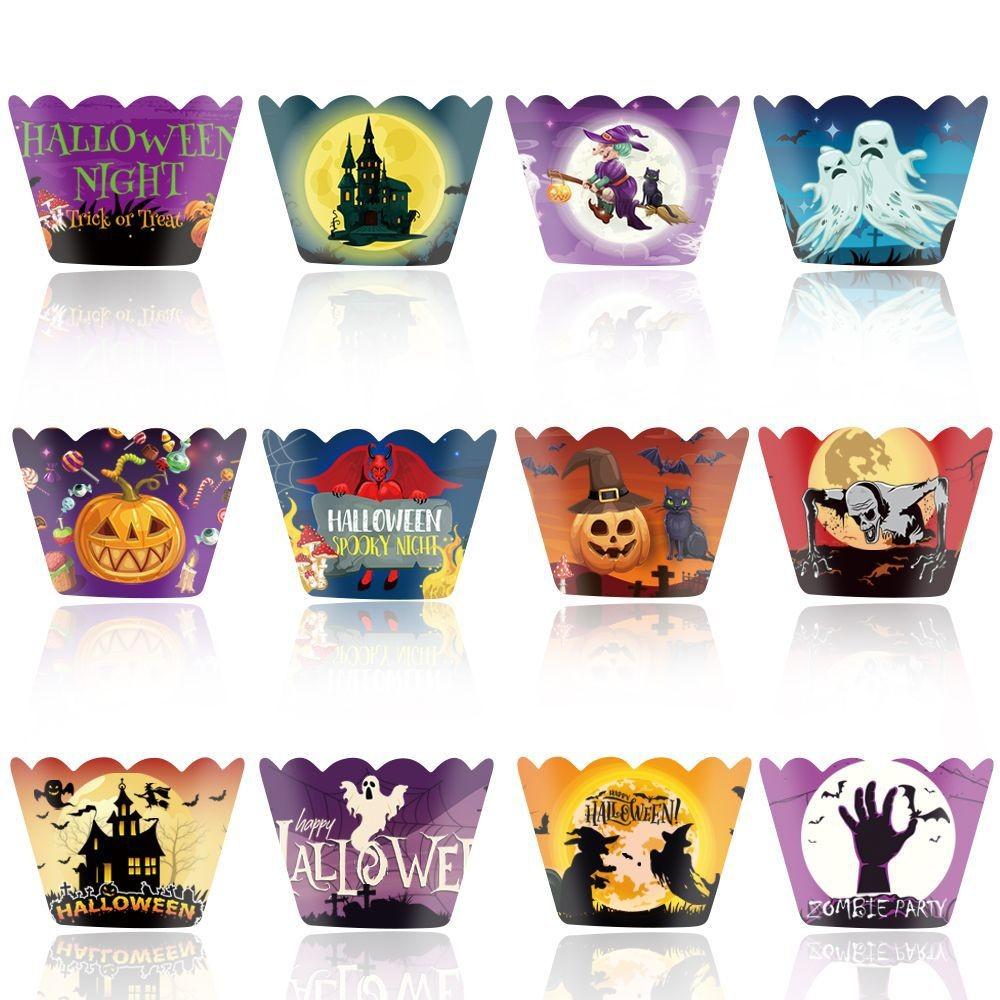 Halloween Border Cake Set With Paper Material For Venue And Party Decorations