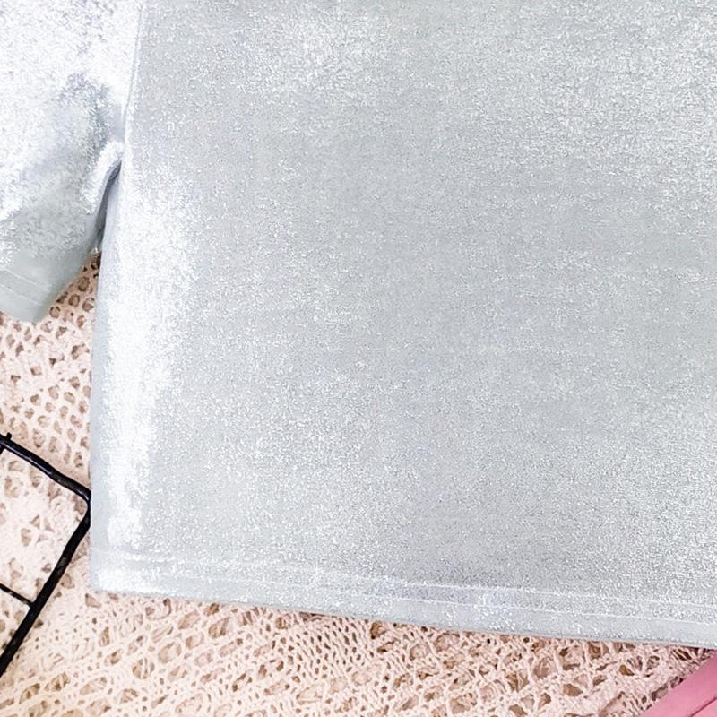 Kinderbekleidung Mädchen 2025 Sommer Neuer Stil Mittel-Groß Gekochtes Gestricktes Kurzarm Lässige Arbeitshosen