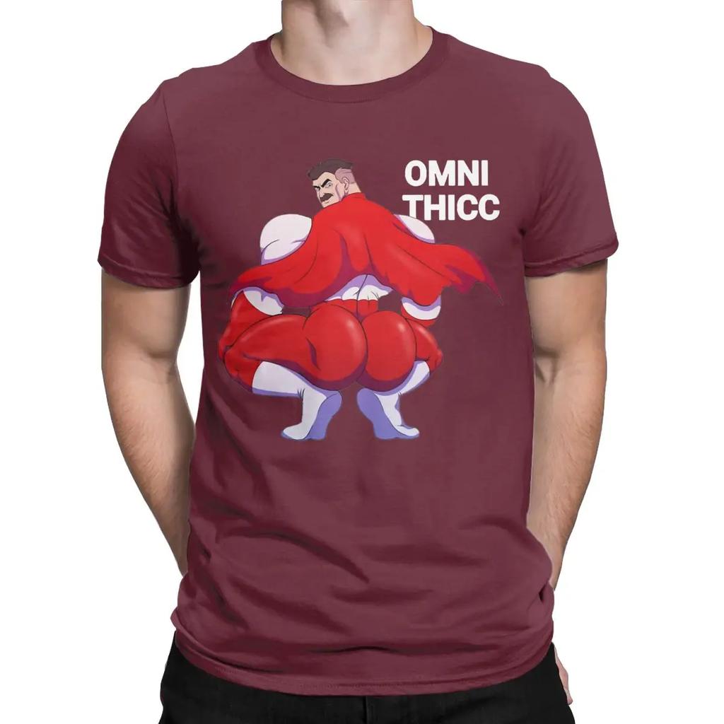 Thicc Omniman Superhero Viltrum Invincible Comic Men T Shirt Casual Tee Shirt Short Sleeve O Neck T-Shirt Pure Cotton Adult Tops