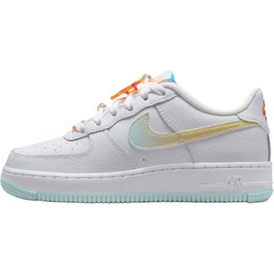 Air Force 1 Lv8 Antidérapantes Résistantes à l'Usure Basses Chaussures de Skateboard pour Enfants Baskets Blanc Bleu Orange IB8890-191