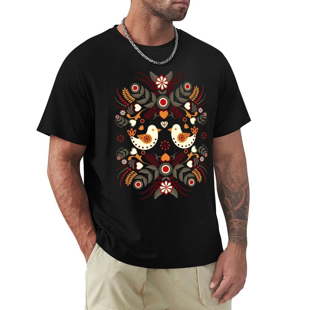Swedish Folk Abstract TShirt Anime Shirt Plus Sizes Funny Costumes Mens Cotton Tshirt