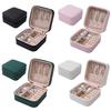 Reise Schmuck Organizer für Frauen Mädchen Leder Einlagige Aufbewahrungsbox für Halsketten Ohrringe Armbänder Ringe Etuis