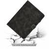 For iPad Pro 11 (2024) Cowhide Texture PU Leather Stand Tablet Case Card Holder Cover with Pen Holder Loop